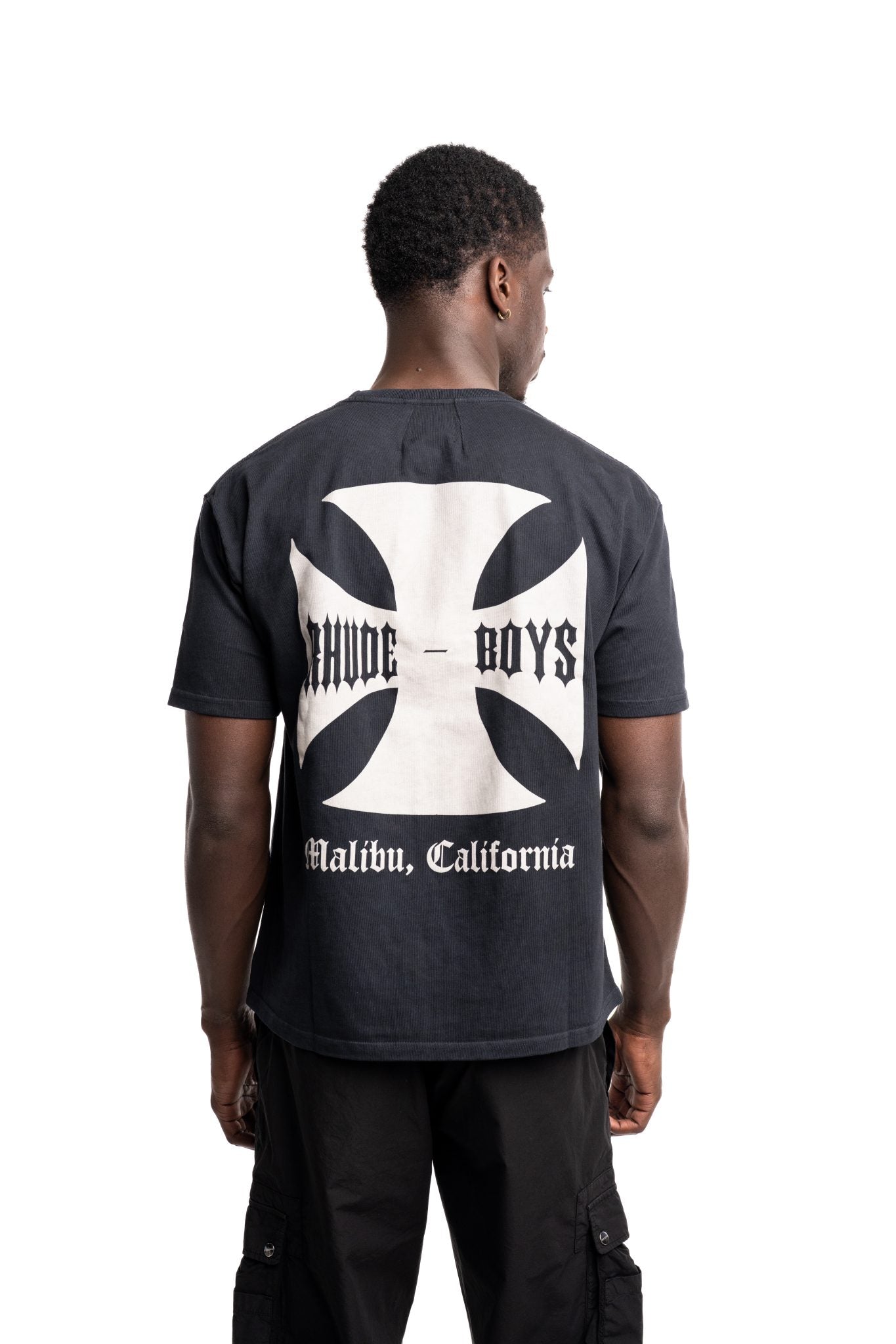 RHUDE MEN’S BOYS TEE VINTAGE BLACK