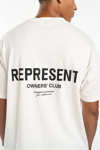 REPRESENT MEN’S OWNERS CLUB T SHIRT OCM41114-072 FLAT WHITE