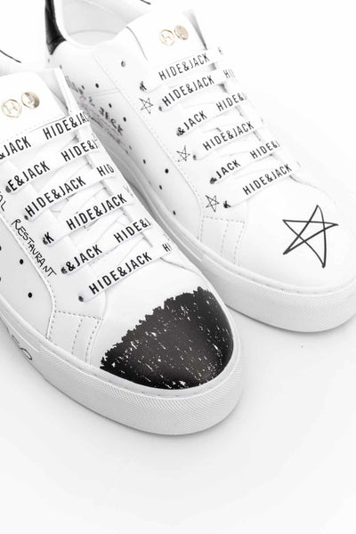 (CORE) HIDE & JACK MEN’S ESSENCE SERIGRAFIA LOW TOP SNEAKER CINEMA EDITION WHITE