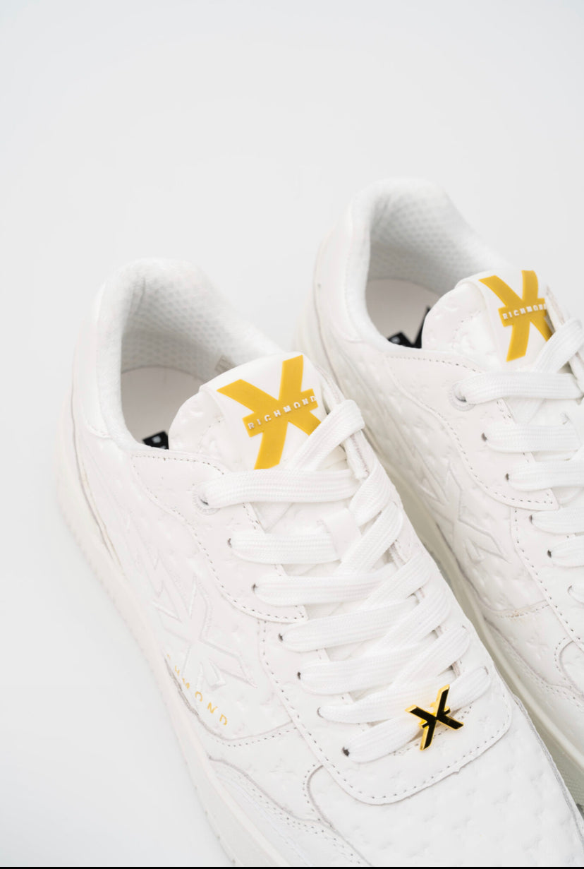 JR MEN’S SNEAKERS LEATHER WHITE/ NEW 27319 CP A