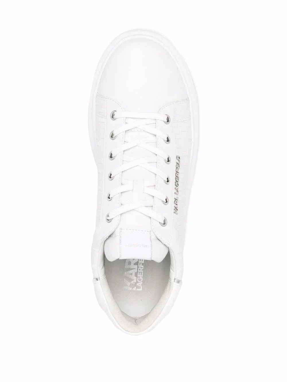 KARL LAGERFELD MONOGRAM KAPRI LEATHER SNEAKERS