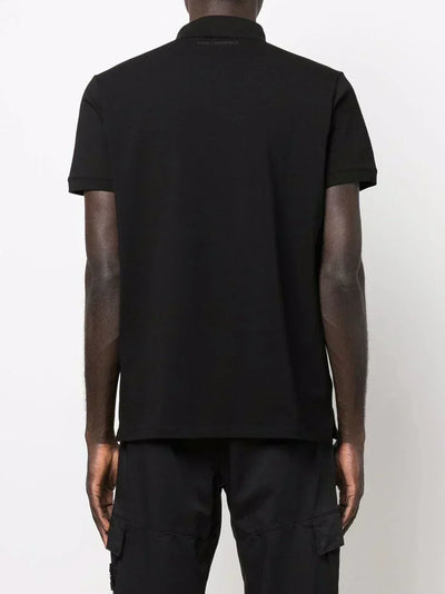 KARL LAGERFELD PATCH DETAIL COTTON POLO SHIRT