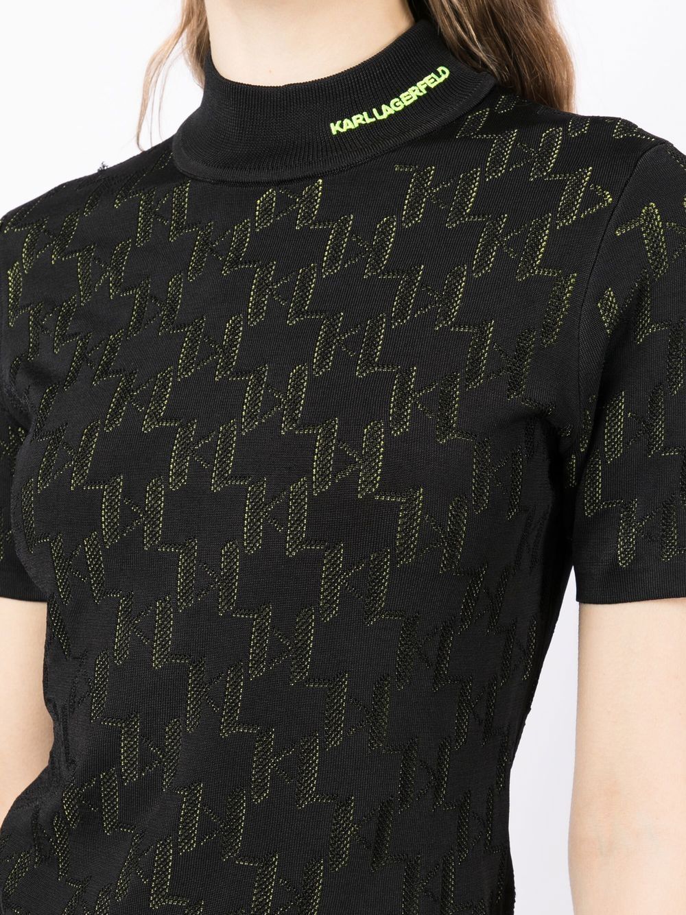 KARL LAGERFELD MONOGRAM KNITTED TOP