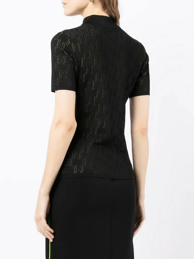 KARL LAGERFELD MONOGRAM KNITTED TOP