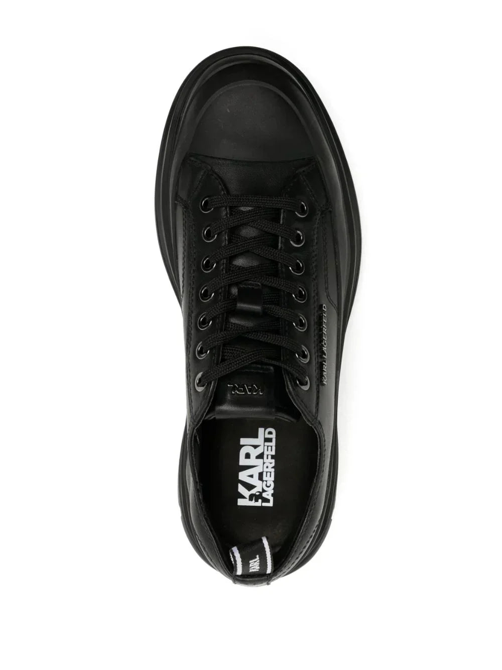KARL LAGERFELD LUNAR LOW-TOP LEATHER SNEAKERS