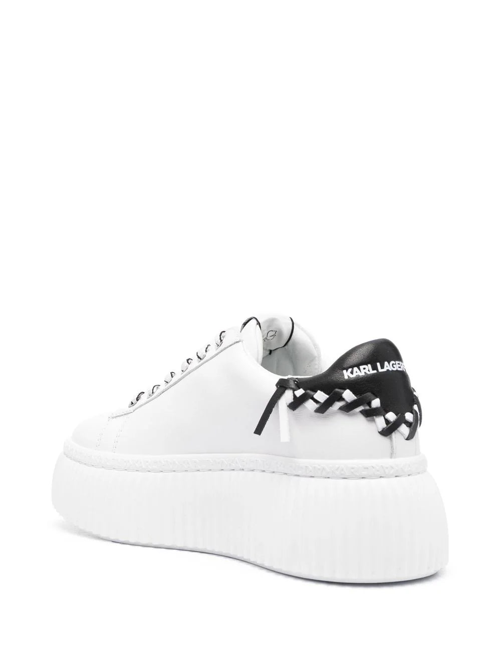 KARL LAGERFELD LOGO-EMBROIDERED LOW-TOP PLATFORM WOMEN SNEAKERS