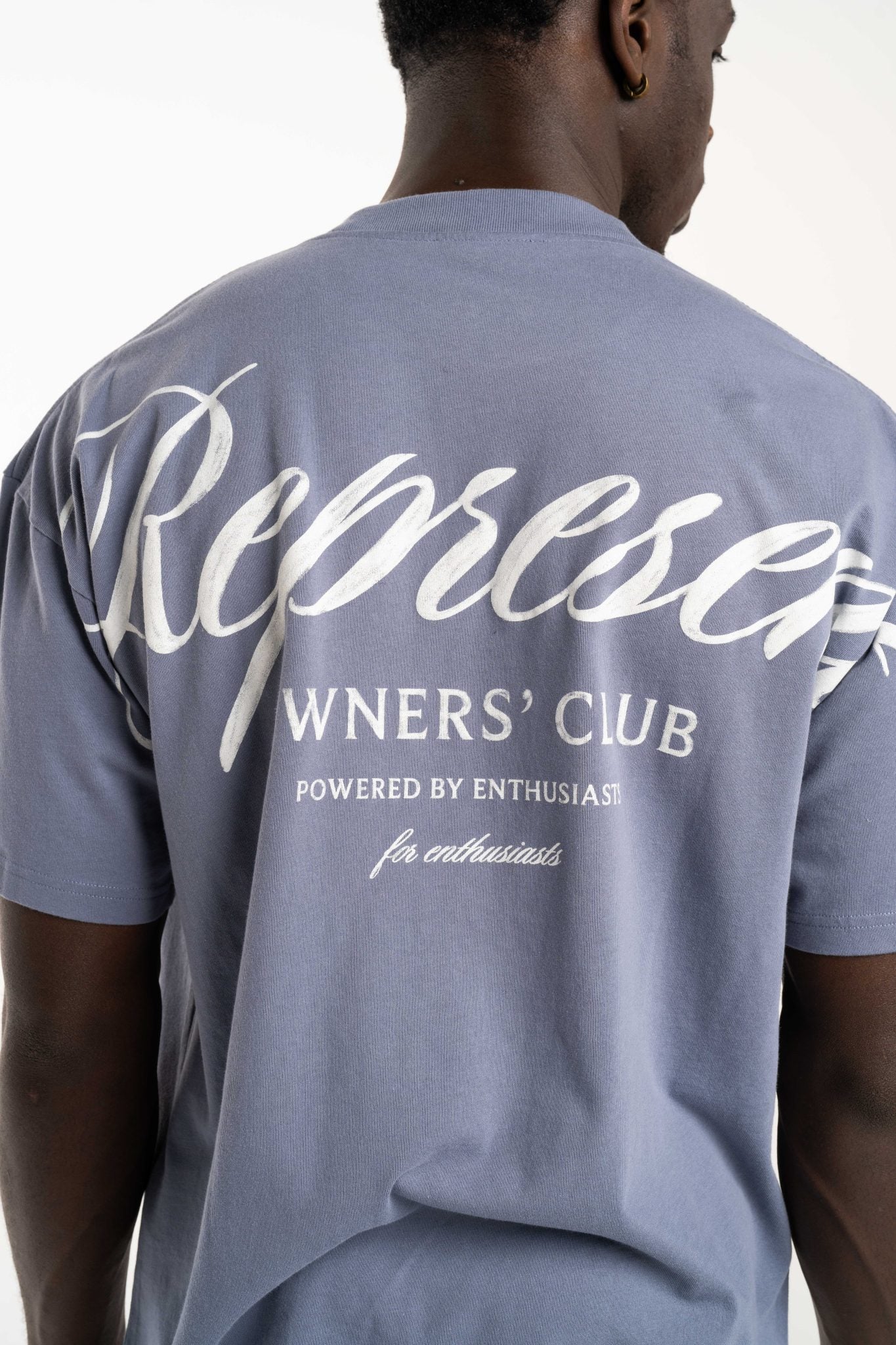 REPRESENT MEN’S OWNERS CLUB SCRIPT T SHIRT OCM41201-08 DUSTY BLUE