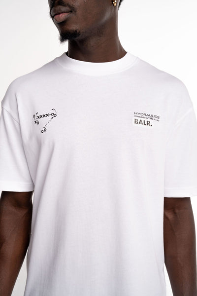 BALR MEN’S BALR. X HYDRAULICS BOX FIT T SHIRT TACTICS B1112.1327 BRIGHT WHITE