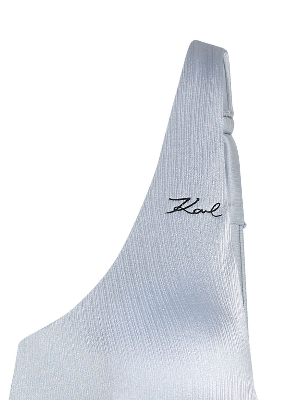 KARL LAGERFELD METALLIC BIKINI TOP