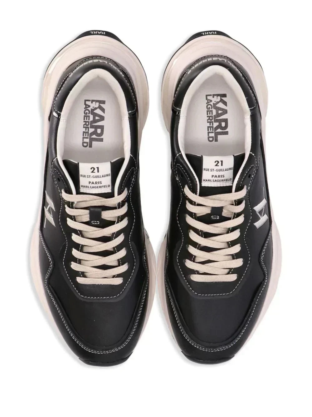 KARL LAGERFELD MONOGRAM LUX FINESSE PANELLED SNEAKERS