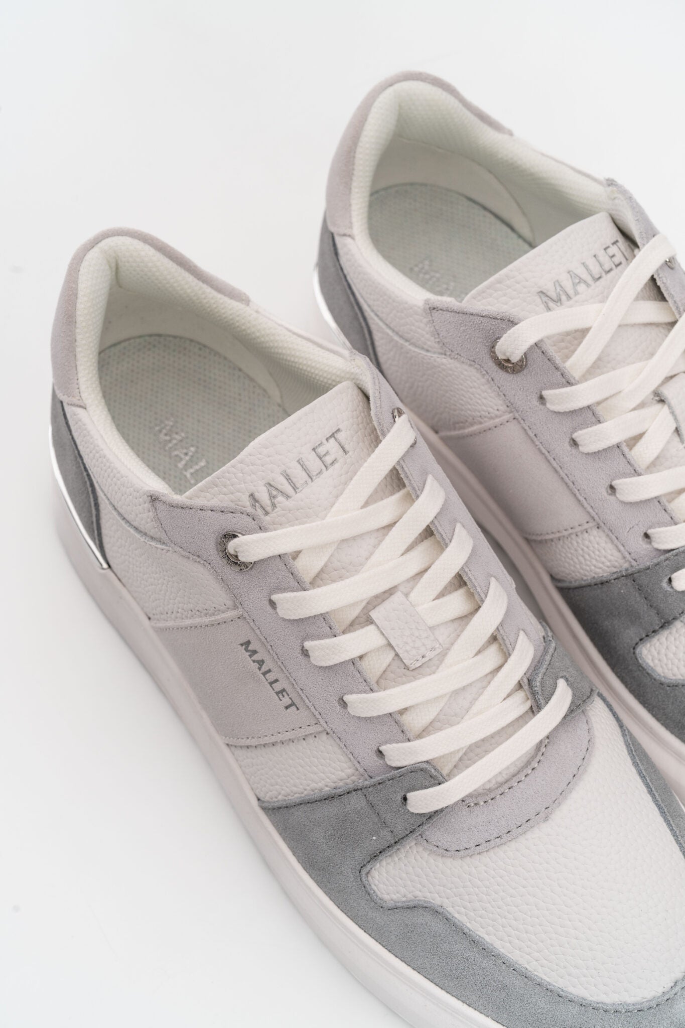 MALLET MENS HOXTON LITE WHITE GREY SNEAKER