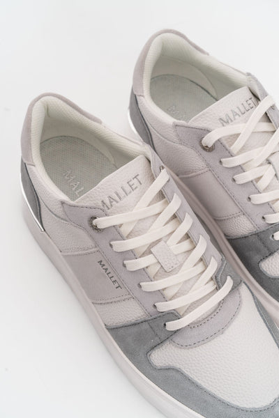 MALLET MENS HOXTON LITE WHITE GREY SNEAKER