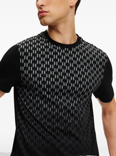 KARL LAGERFELD MONOGRAM PRINT T-SHIRT