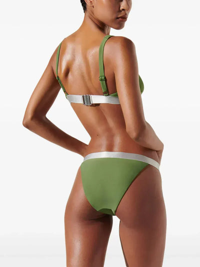 KARL LAGERFELD LOGO-WAISTBAND BIKINI BOTTOMS