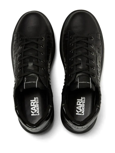 KARL LAGERFELD MONOGRAM KAPRI LEATHER SNEAKERS