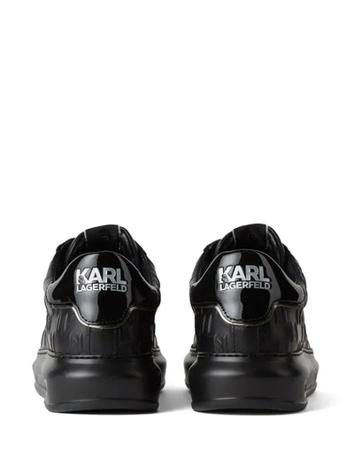 KARL LAGERFELD MONOGRAM KAPRI LEATHER SNEAKERS