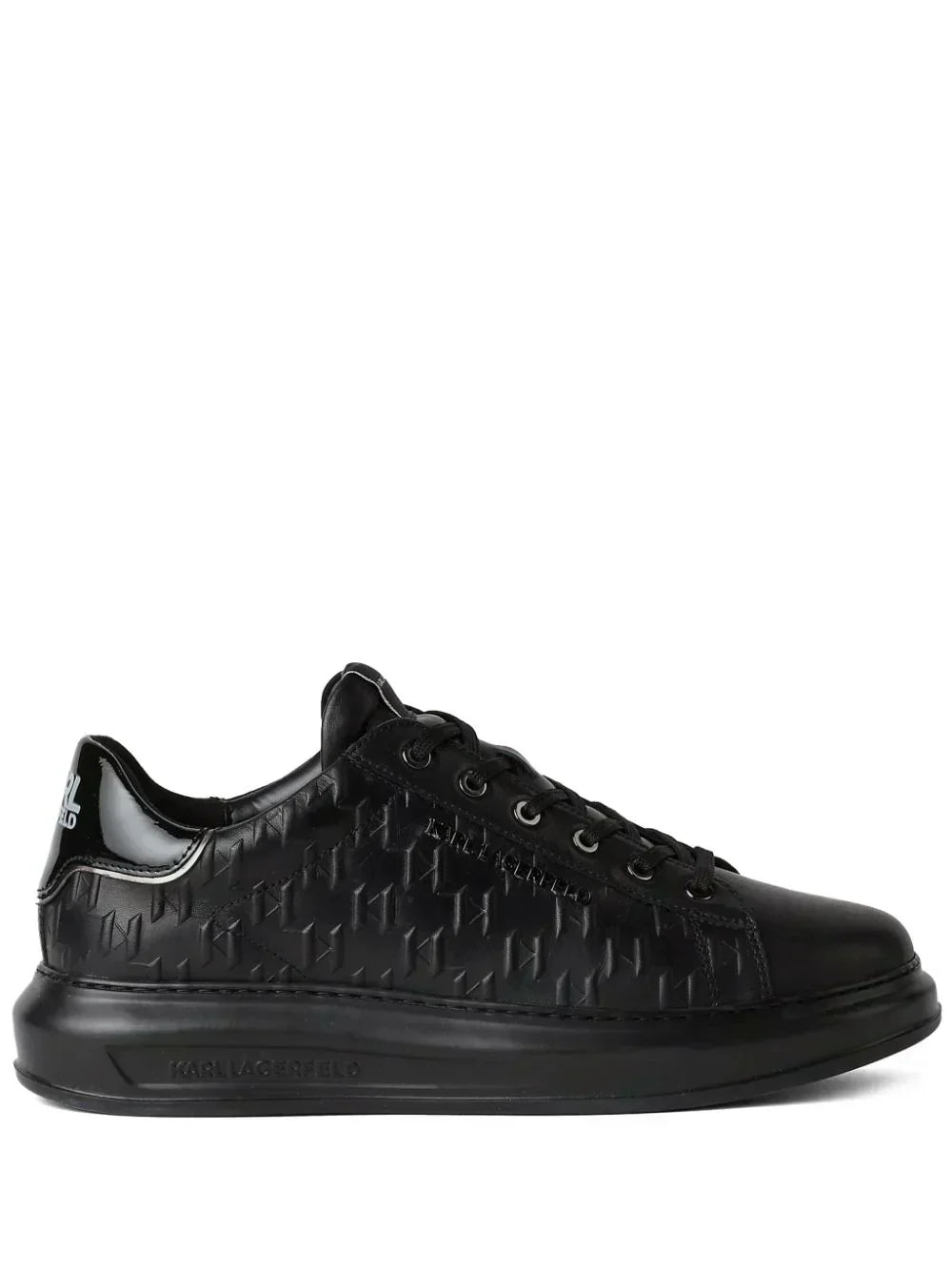 KARL LAGERFELD MONOGRAM KAPRI LEATHER SNEAKERS