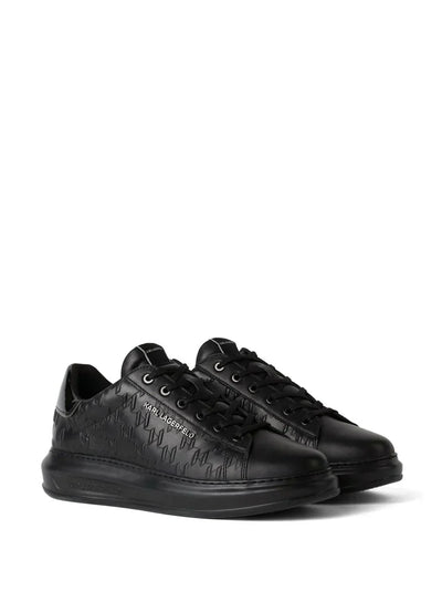 KARL LAGERFELD MONOGRAM KAPRI LEATHER SNEAKERS