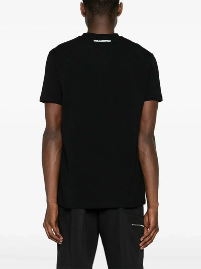 KARL LAGERFELD LOGO-PRINT COTTON T-SHIRT