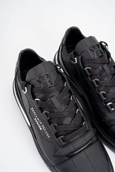 BENJAMIN BURNER MEN’S RAPHAEL MATT CROCODILE BLACK