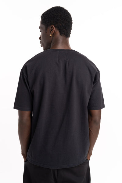 RHUDE MEN’S PETROL PATCH TEE VINTAGE BLACK