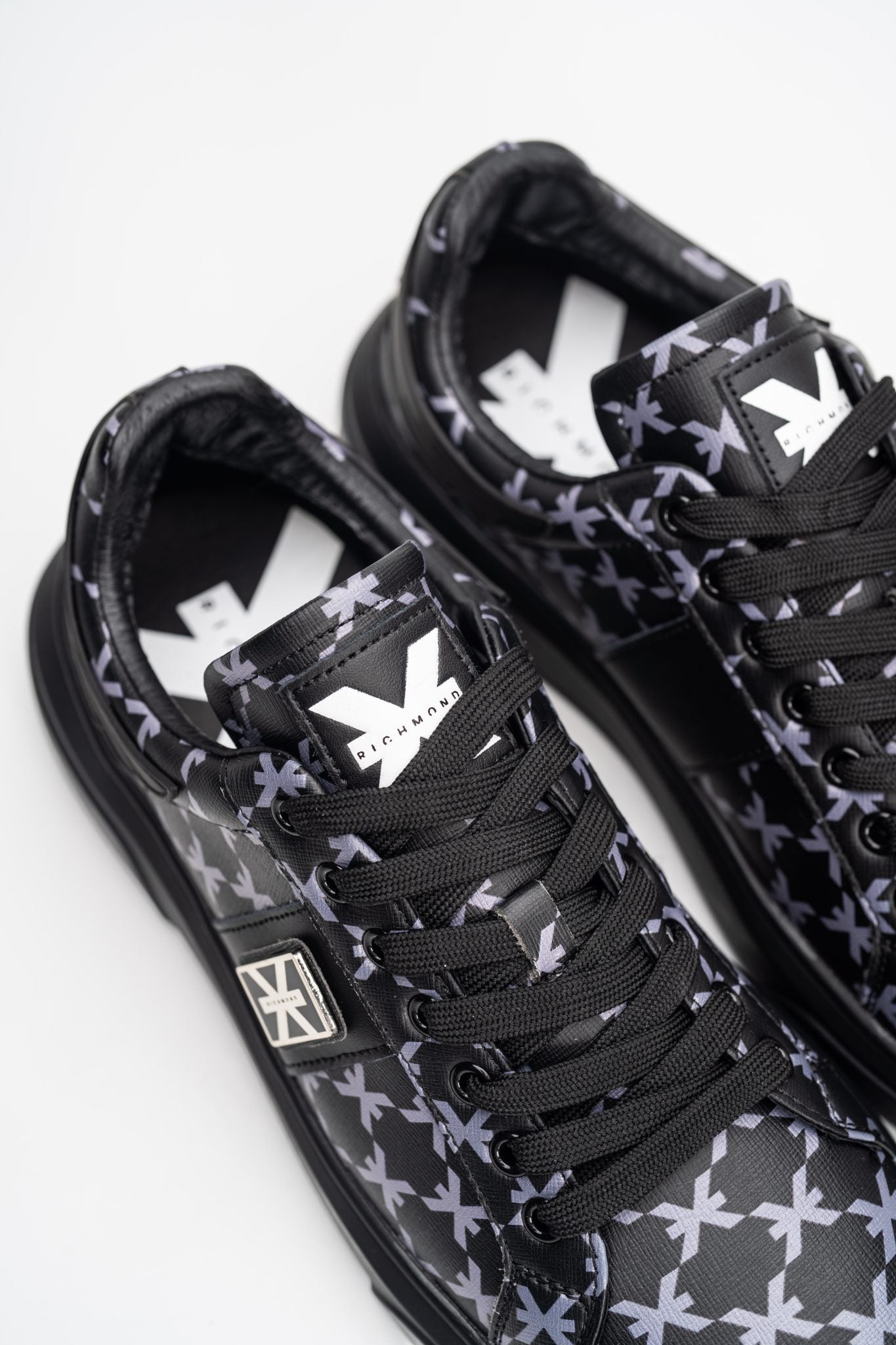 JOHN RICHMOND MEN’S SHOES SAFIANO BLACK/DARK