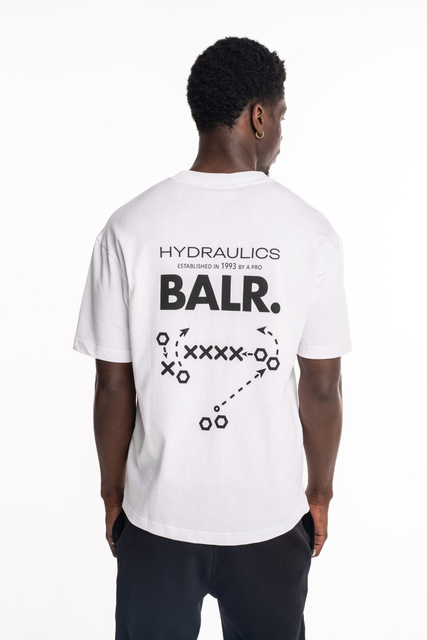 BALR MEN’S BALR. X HYDRAULICS BOX FIT T SHIRT TACTICS B1112.1327 BRIGHT WHITE
