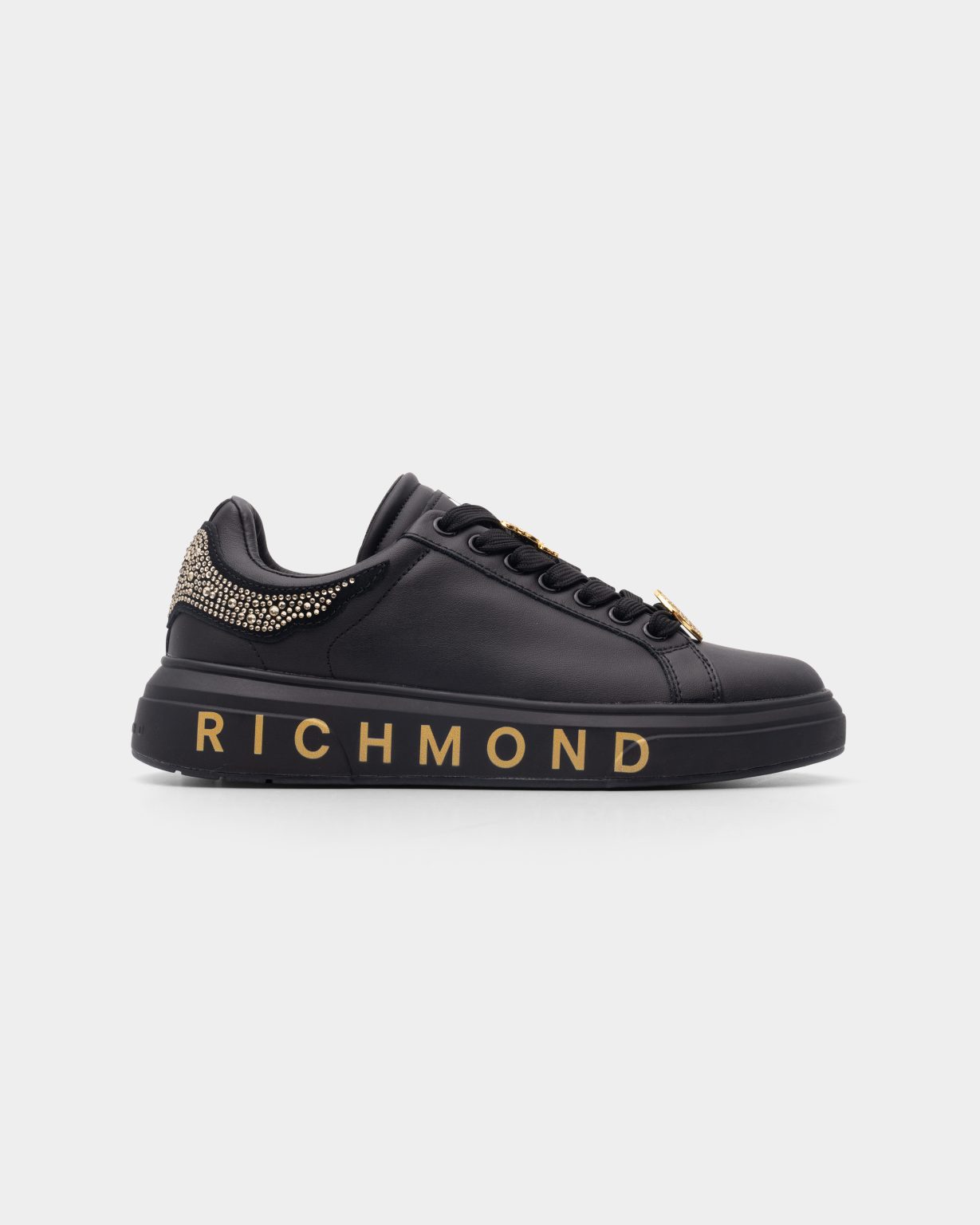 JOHN RICHMOND LADIES SHOES LEATHER BLACK