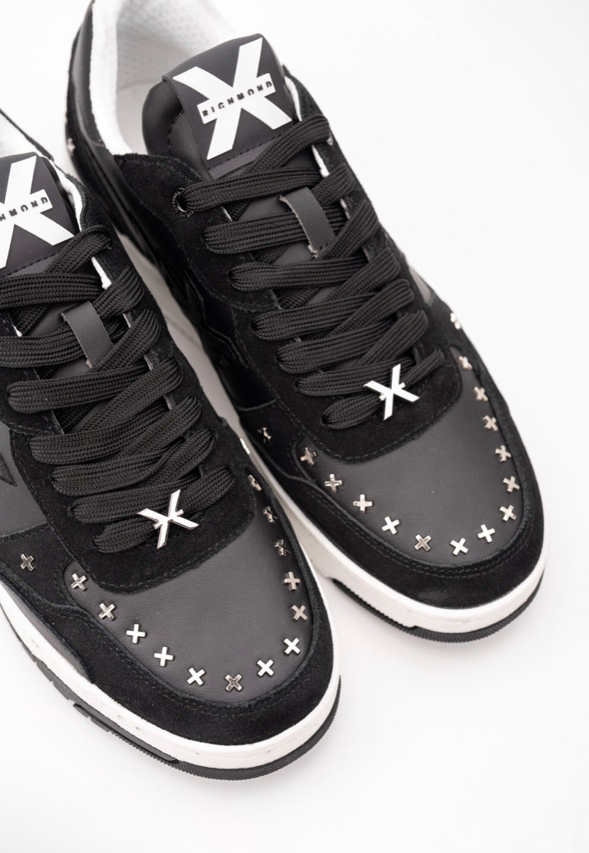 JR MEN’S SNEAKERS SUEDE BLACK 27316 CP A