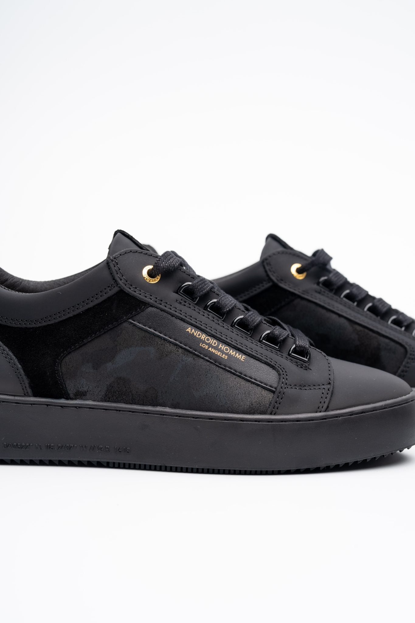 ANDROID HOMME SNEAKER VENICE BLACK GOMA CAMO SUEDE