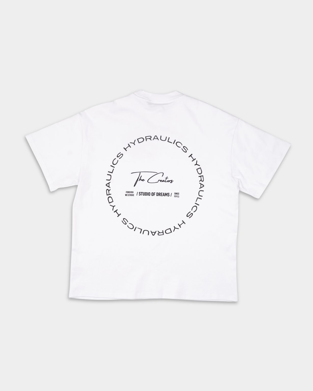 HYDRAULICS CIRCULAR CHAIN OVERSIZED FIT T-SHIRT WHITE