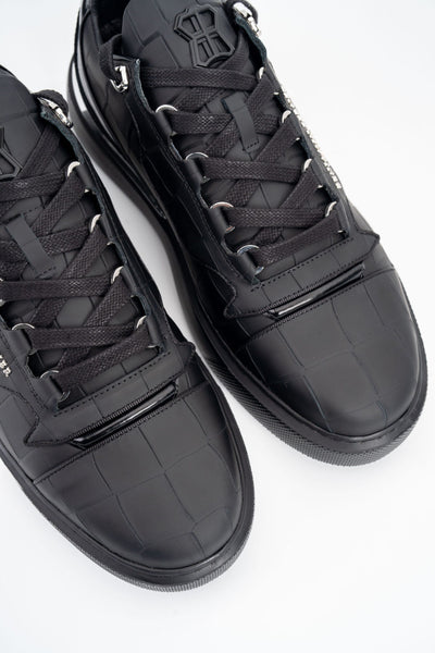 BENJAMIN BURNER MEN’S RAPHAEL MATT CROCODILE BLACK