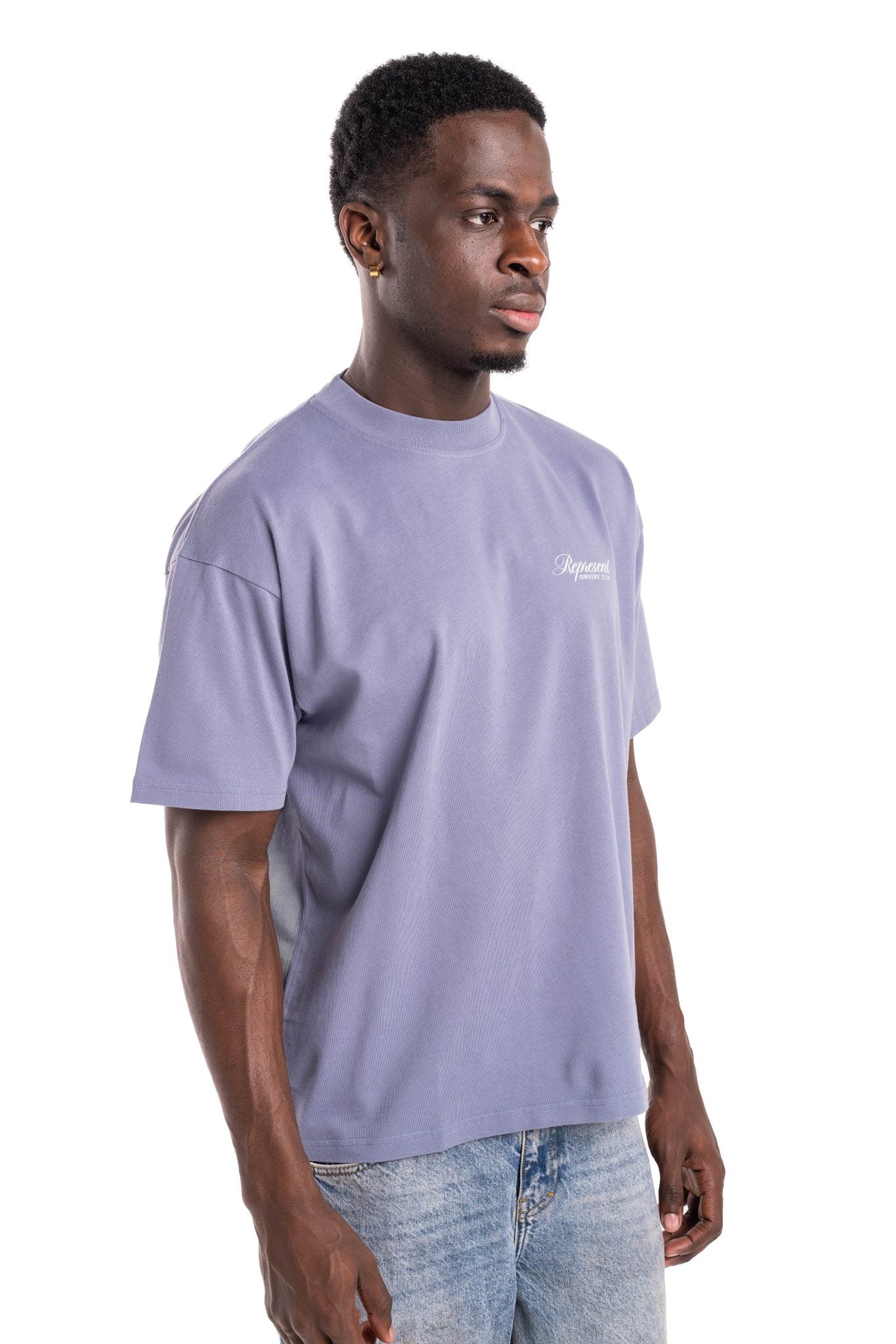 REPRESENT MEN’S OWNERS CLUB SCRIPT T SHIRT OCM41201-08 DUSTY BLUE