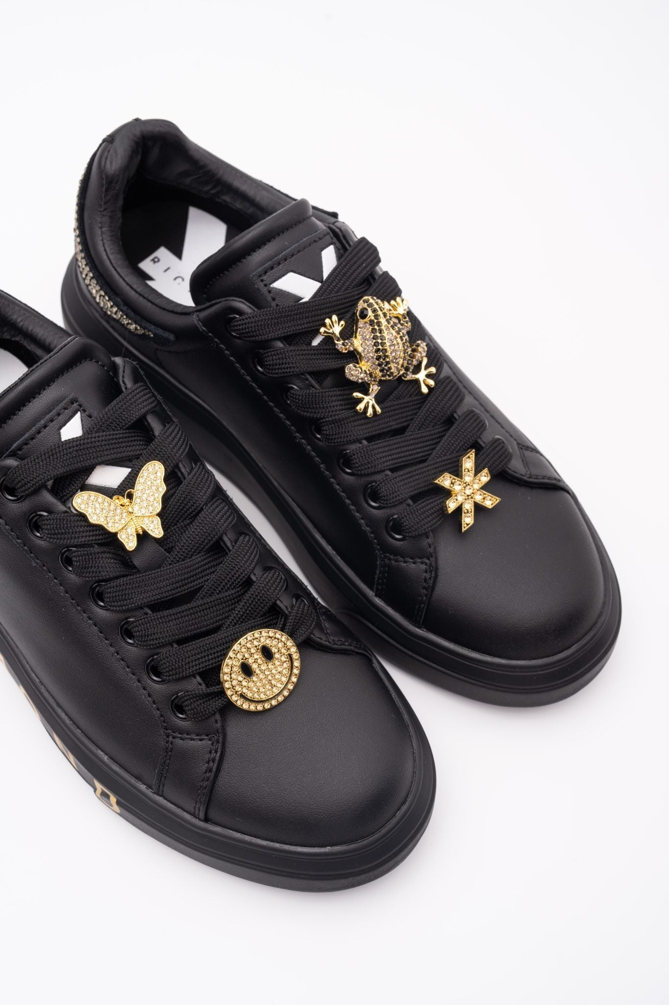 JOHN RICHMOND LADIES SHOES LEATHER BLACK