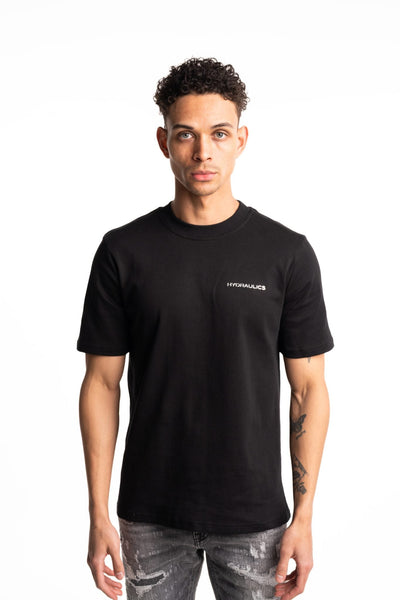 HYDRAULICS BEVELLED REGULAR FIT T-SHIRT BLACK