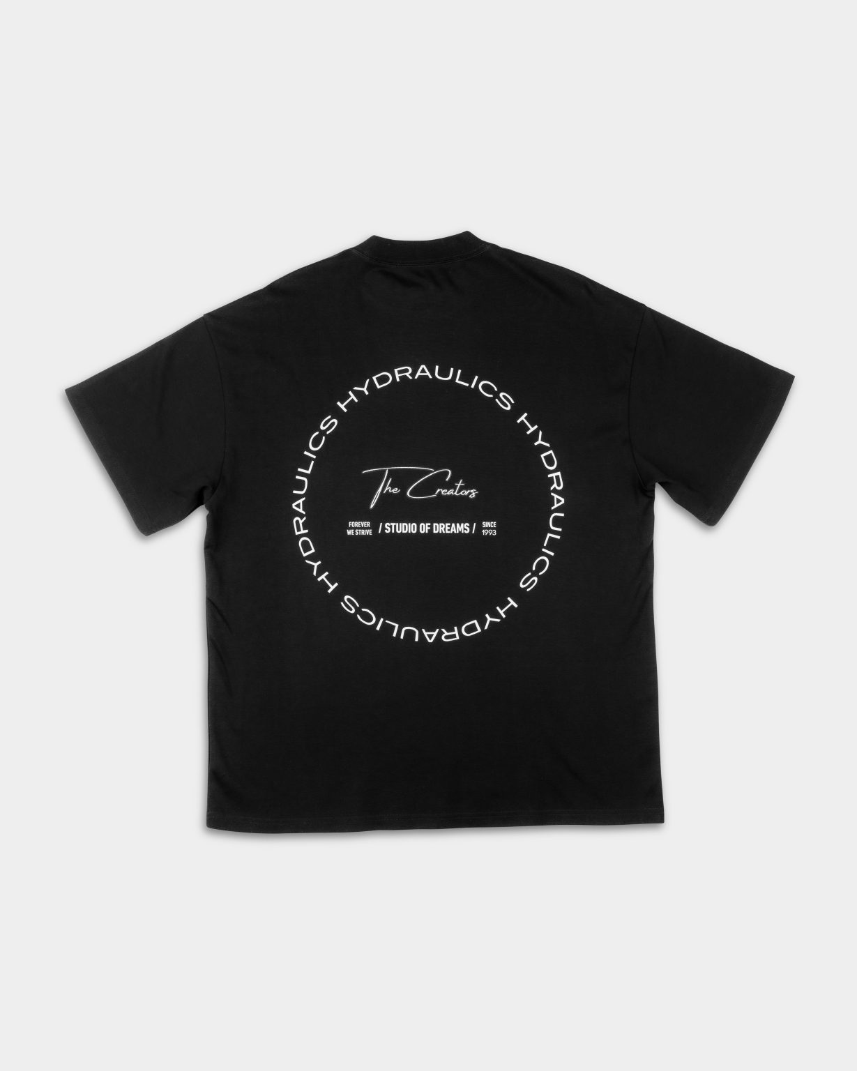 HYDRAULICS CIRCULAR CHAIN OVERSIZED FIT T-SHIRT BLACK