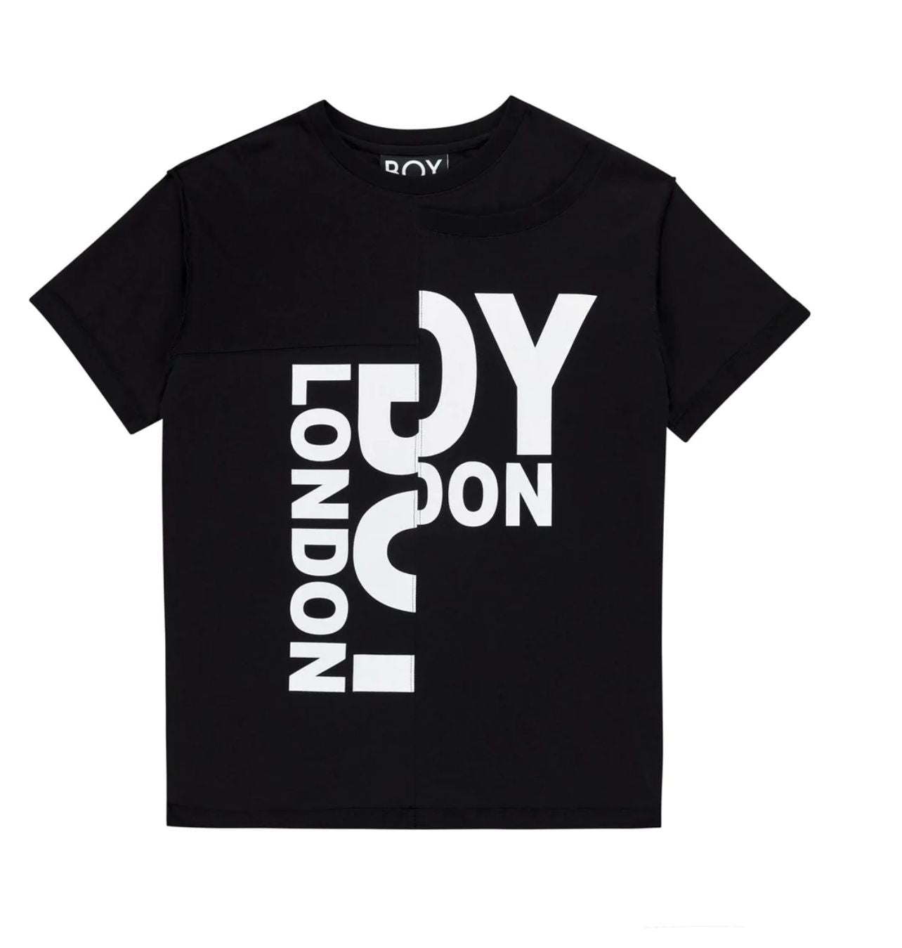 Boy London T-Shirt Upcycled Black