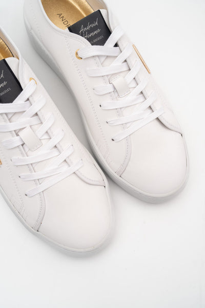 ANDROID HOMME SORRENTO ALL WHITE LEATHER SNEAKER