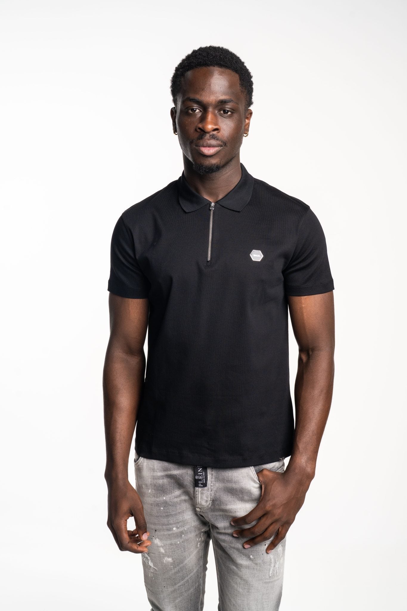 BALR MEN’S HEX SERIES POLO | B1122.1040-JET BLACK