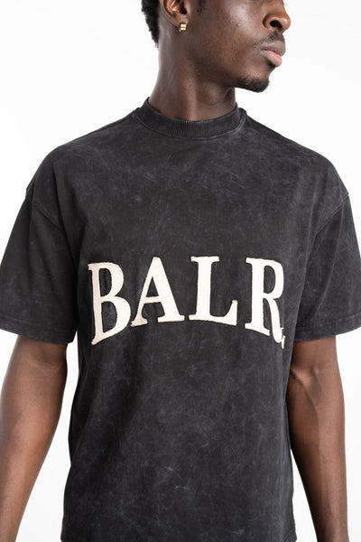 BALR MEN’S URBAN WASHED BOX T SHIRT B1112.1284 JET BLACK