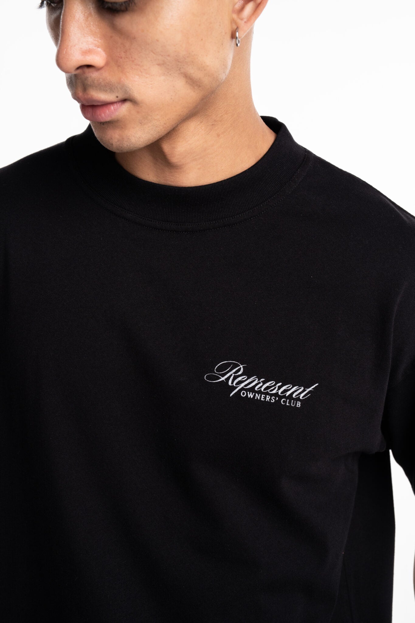 REPRESENT MEN’S OWNERS CLUB SCRIPT T SHIRT OCM41201-001 BLACK
