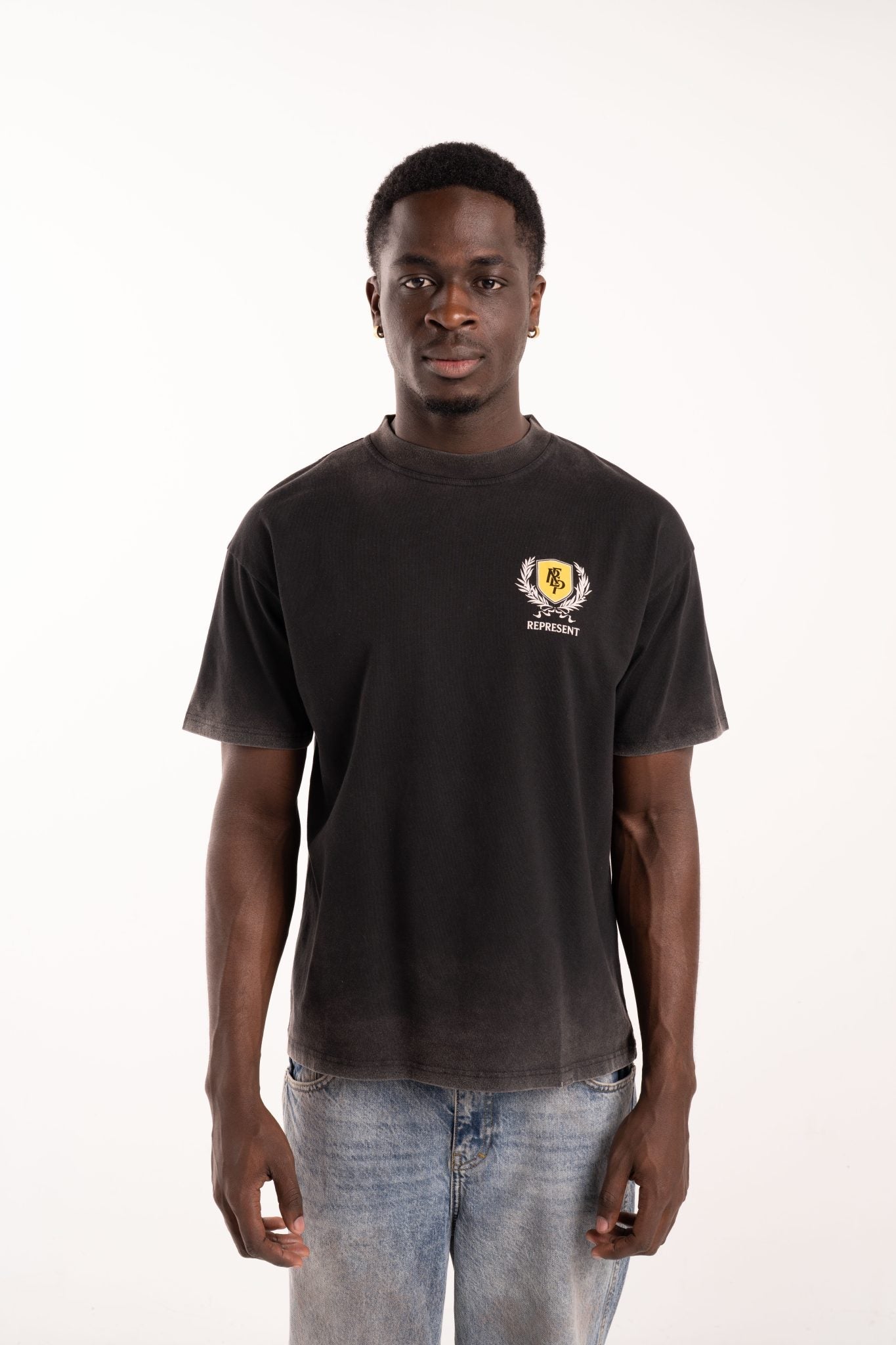 REPRESENT MEN’S CREST T SHIRT MLM41069-06 VINTAGE BLACK