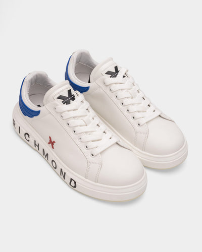 JOHN RICHMOND MEN’S SHOES LEATHER WHITE/BLUETTE