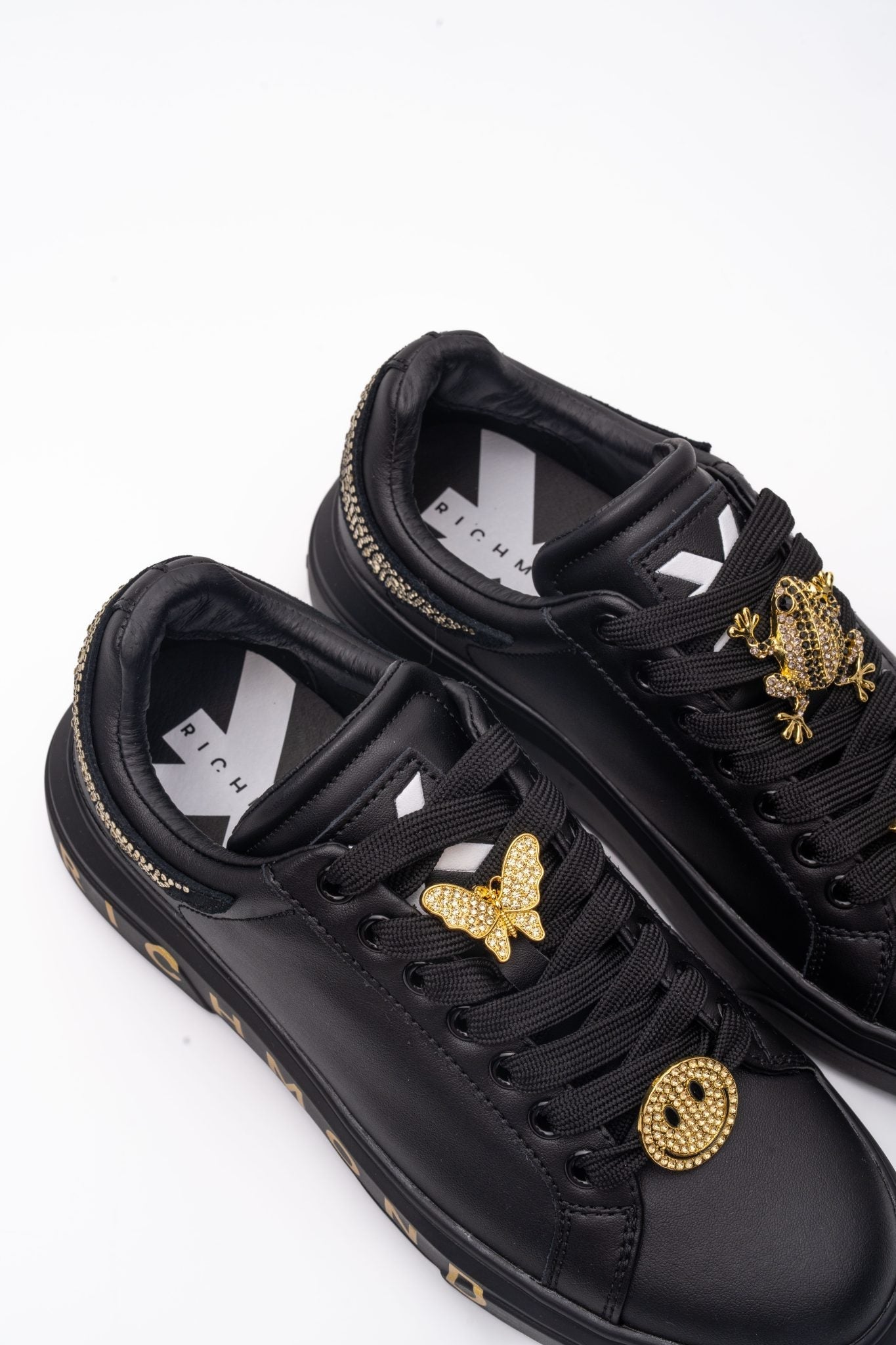 JOHN RICHMOND LADIES SHOES LEATHER BLACK