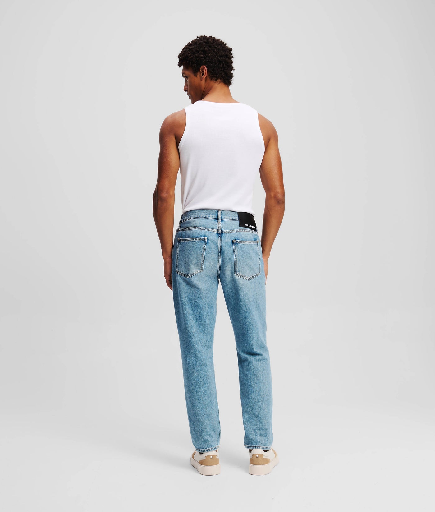 KARL LOGO TAPERED JEANS