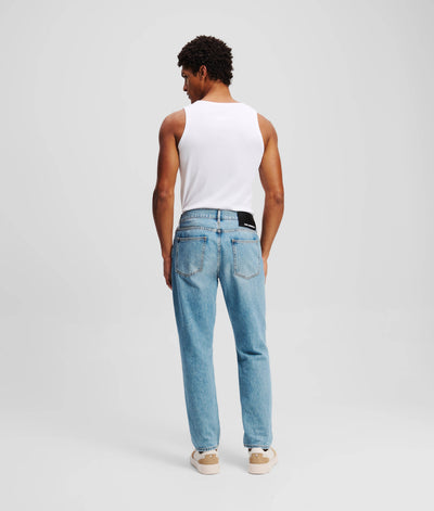 KARL LOGO TAPERED JEANS