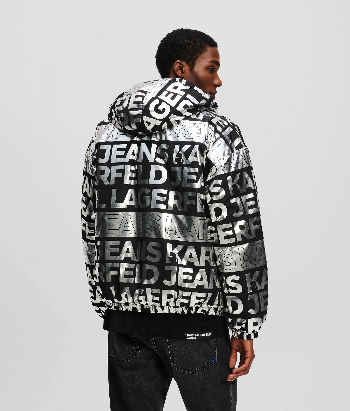 ALL-OVER LOGO PADDED JACKET