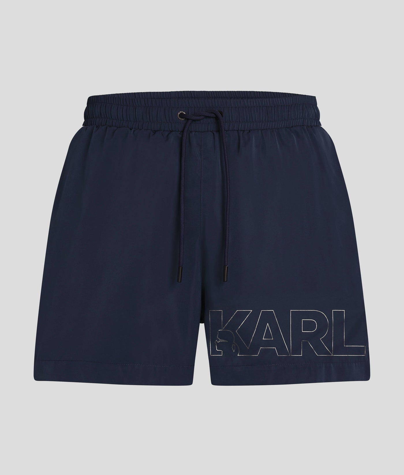 METALLIC KARL LOGO SHORT-LENGTH BOARDSHORTS