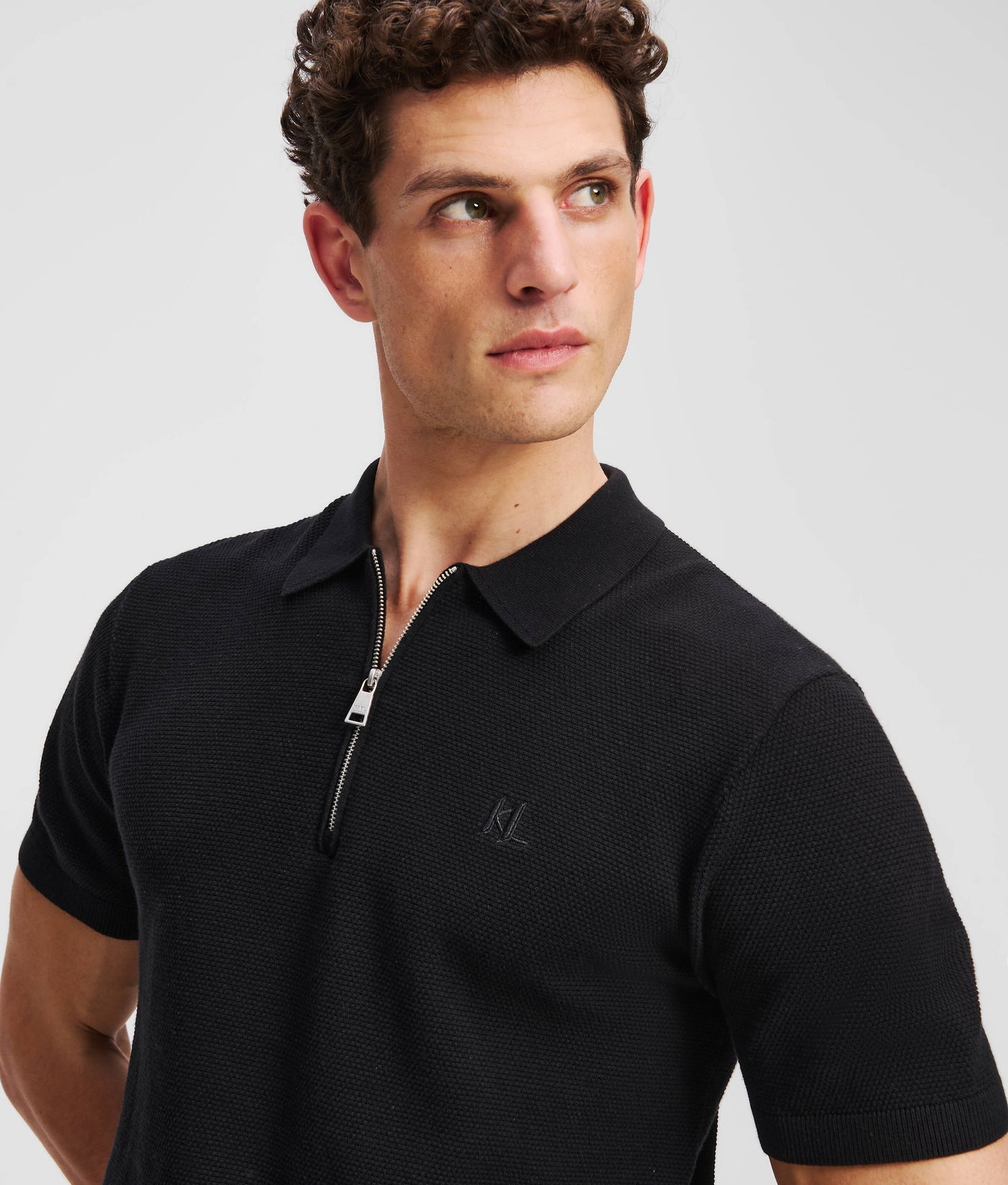 ZIP-UP POLO SHIRT