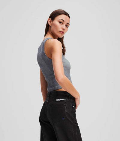 WASHED RIBBED TANK TOP